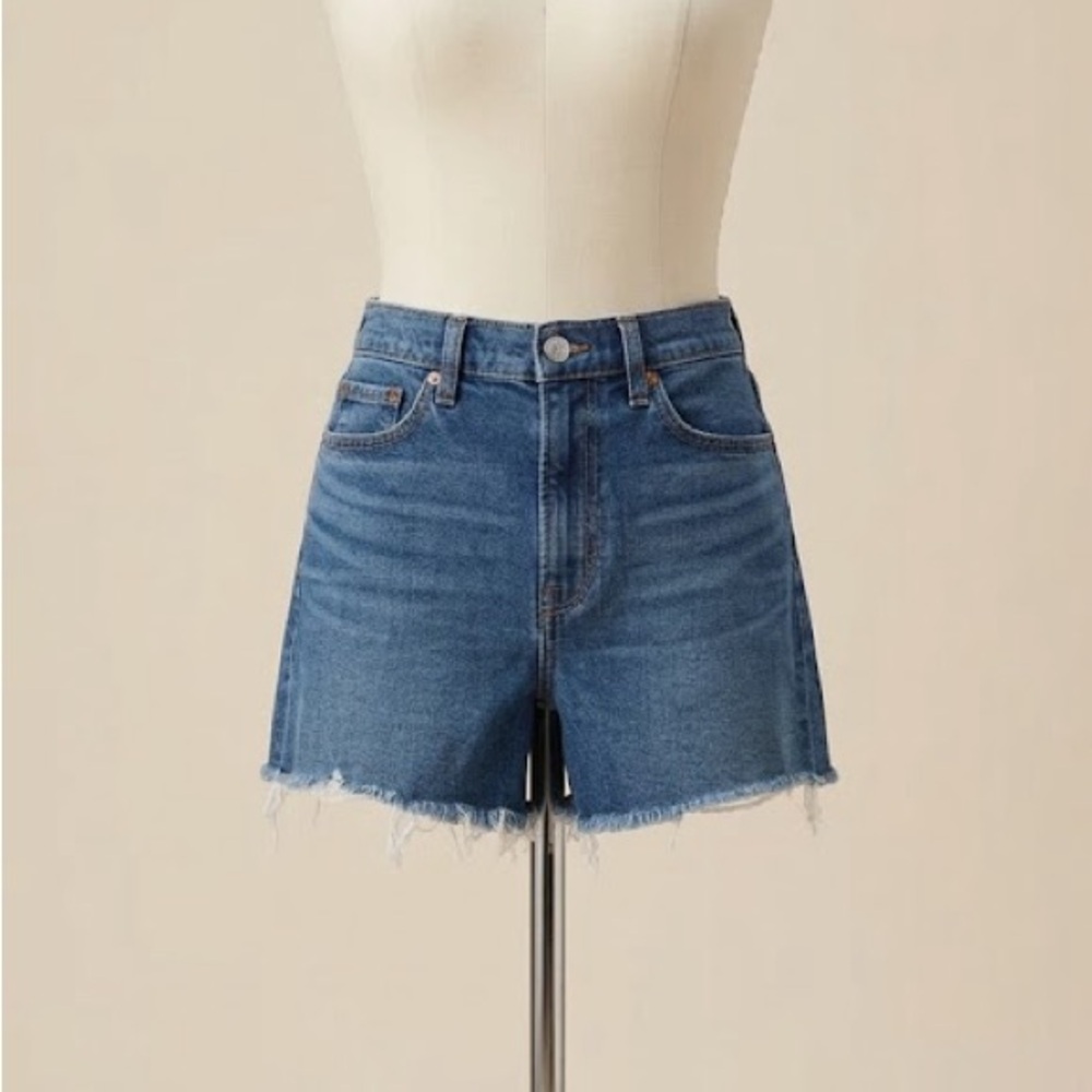 GAP Blue Denim High-Rise Jean Shorts